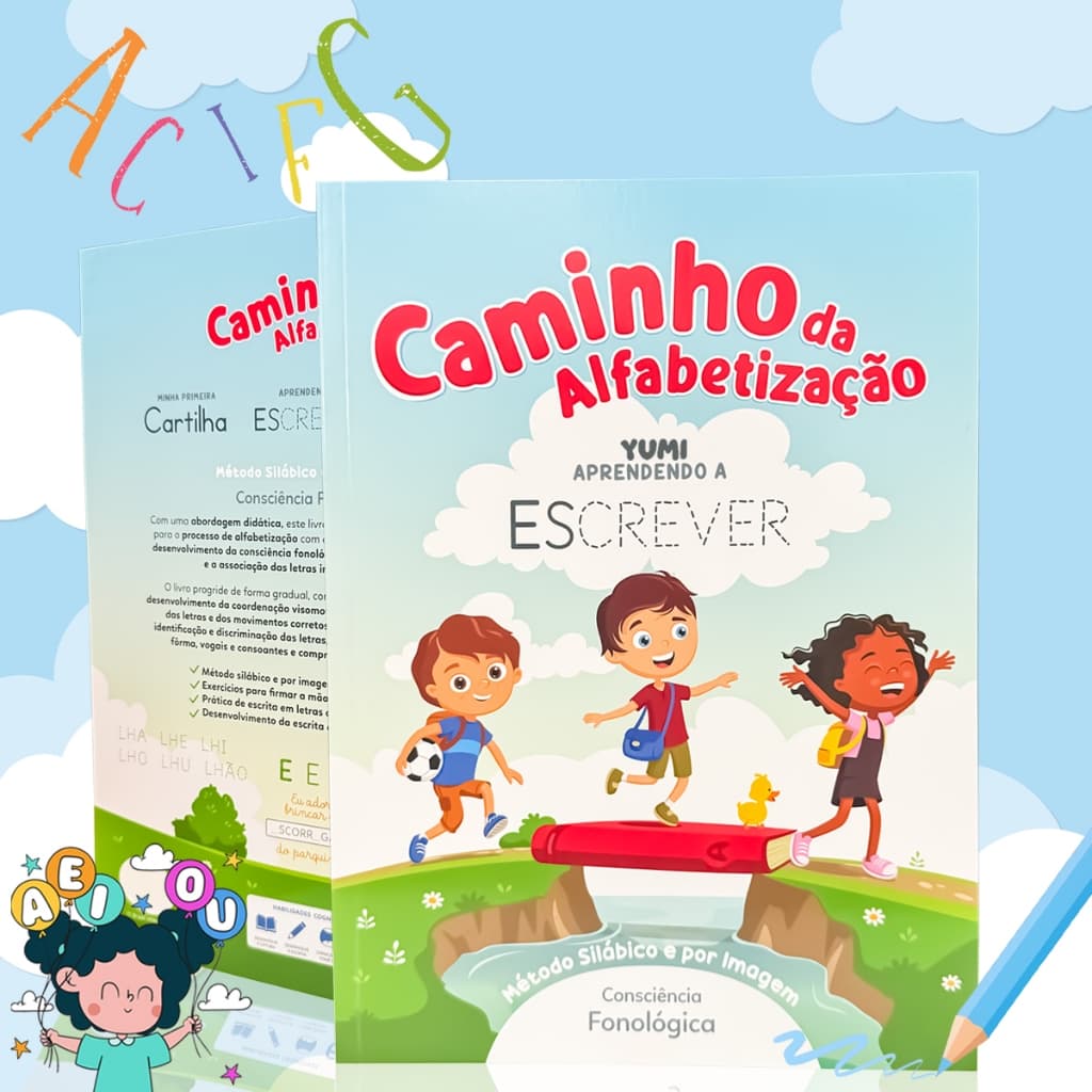 Livro De Exercícios : Caminho Da Alfabetização | Aprendendo A Escrever Letras De Fôrma Para Crianças
