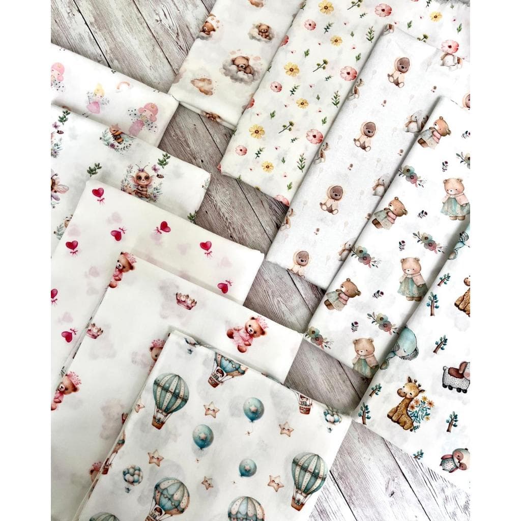 Tecido Tricoline Digital  Baby 100% algodão - Cortes 50x75 ou 50x150