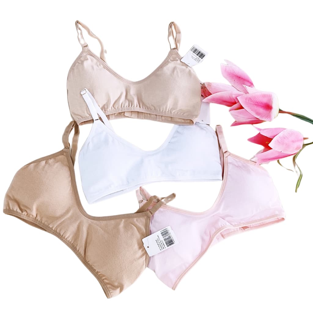 Sutiã Menina Moça Juvenil Reforçado Bojo Removível Liso Confortável