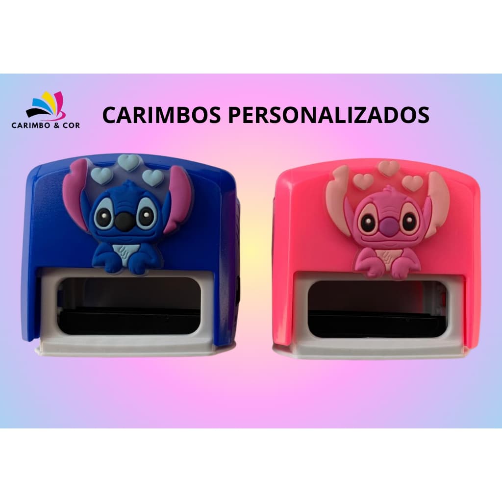 CARIMBO STITCH PERSONALIZADO NYKON 302 ESTOJO FEMININO ESCOLAR ESCRITORIO PAPELARIA ENFERMAGEM PROFISSOES