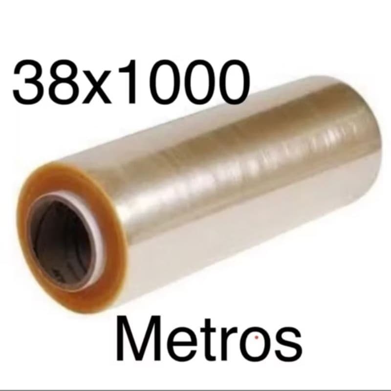 Rolo Bobina Plastico Filme PVC Esticavel Resistente 38cm x 1000 metros