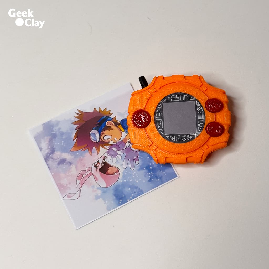 Digimon Adventure - Só o Digivice - Item Decorativo em Impressão 3D