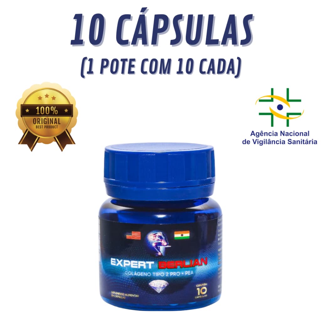 Berlian PEA + Colágeno Tipo 2 - 10 Cápsulas