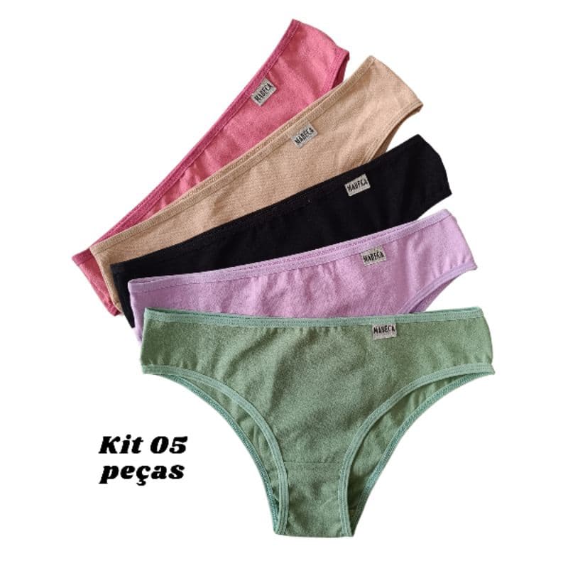 kit 05 calcinha juvenil menina moça calcinha algodão juvenil