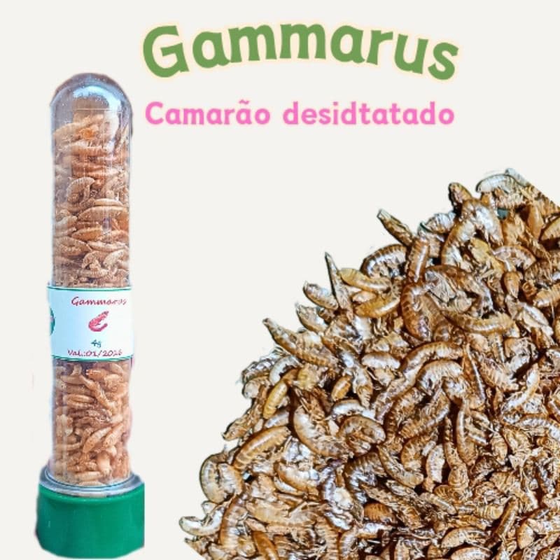 Gammarus desidratado,petisco,fonte de proteina para roedoes, hamster, gerbil, tartaruga, aves, calopsita, agapornis