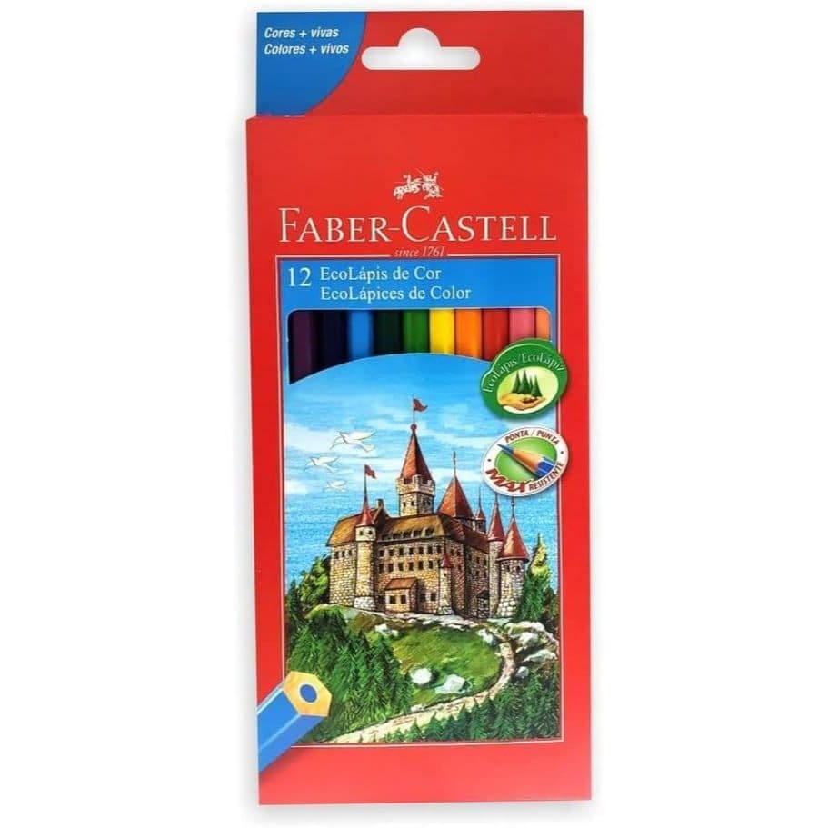 Lapis de Cor 12 Cores Faber Castell 120112G