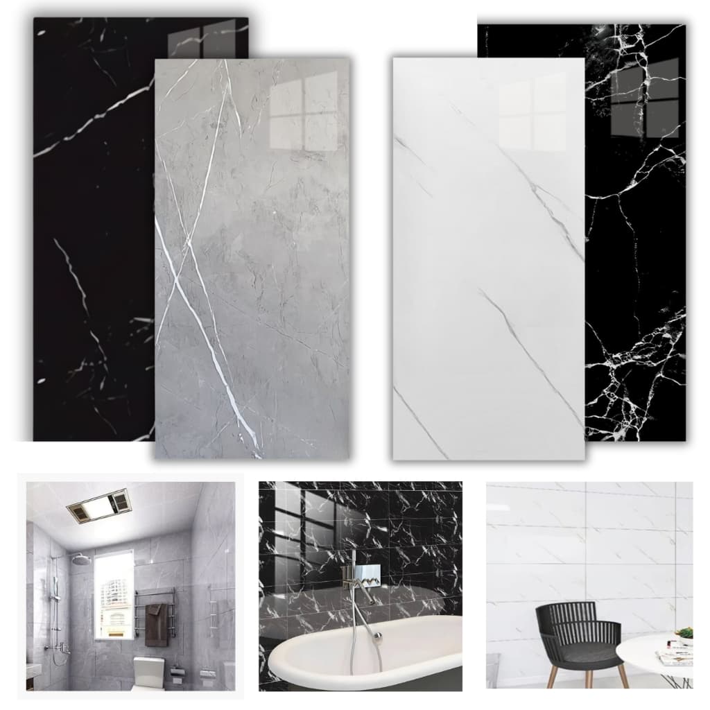 Kit Placas Adesiva Mármore 3D Painel Revestimento Autocolante Para Parede À Prova D'água
