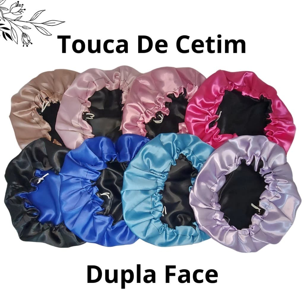 Kit Toucas de Cetim Dupla Extra Grande Antifrizz com Regulagem