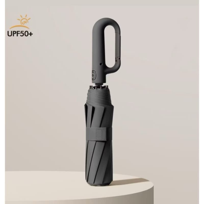 Guarda-chuva Automático Proteção Solar UV Dobrável Anel de Fivela Com Black