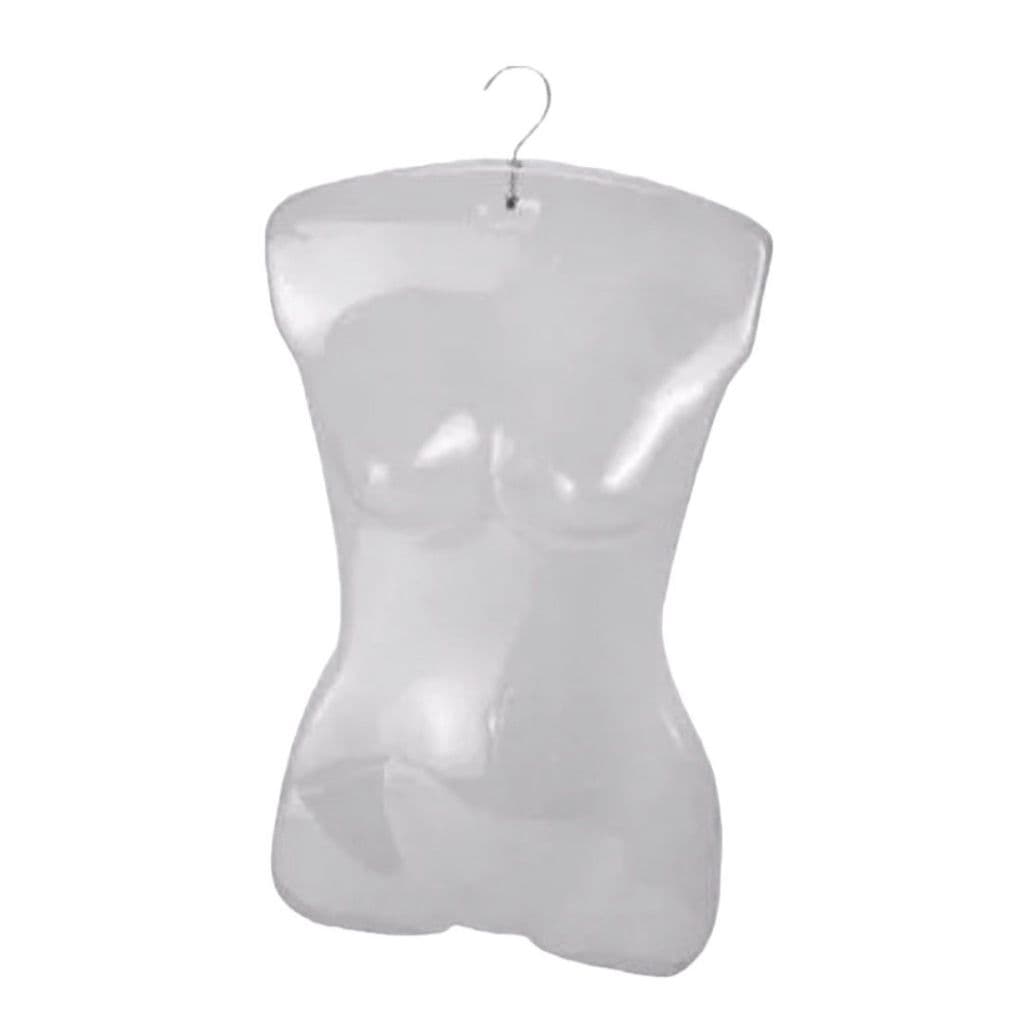 Cabide Collant Busto Manequim Feminino 1 unid. PVC Transparente