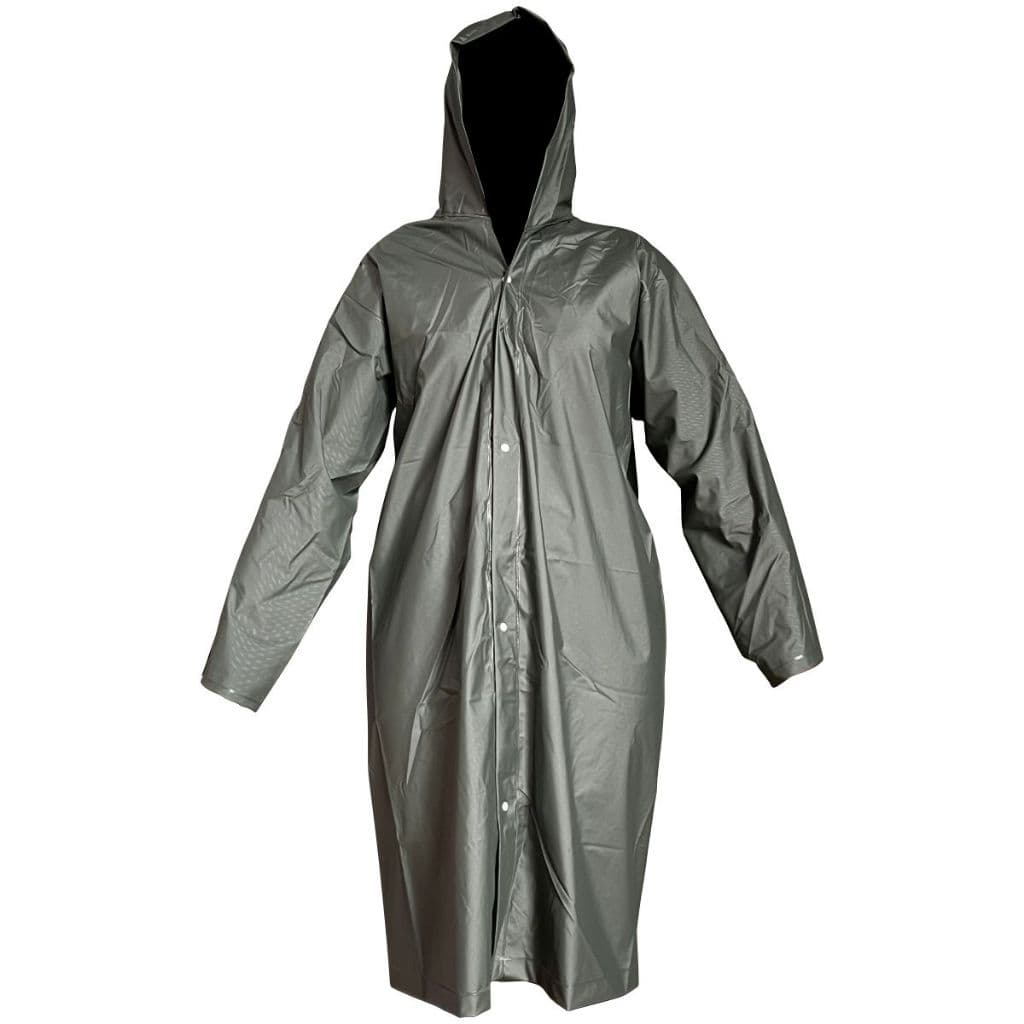 Capa de Chuva PVC Reforçada Maior Durabilidade Verde Com Botões Impermeável Grossa