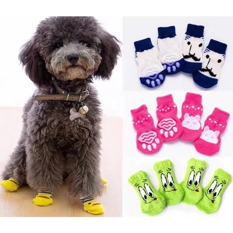 Meia Para Pets Cachorro e Gato Tamanho P M G KIT com 4 Peças