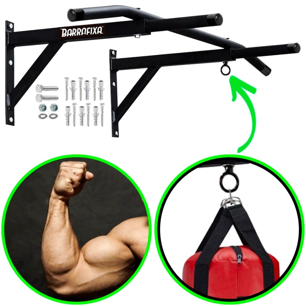 Barra Fixa De Parede Para Crossfit Pull-up Chin-up Tríceps Paralelas