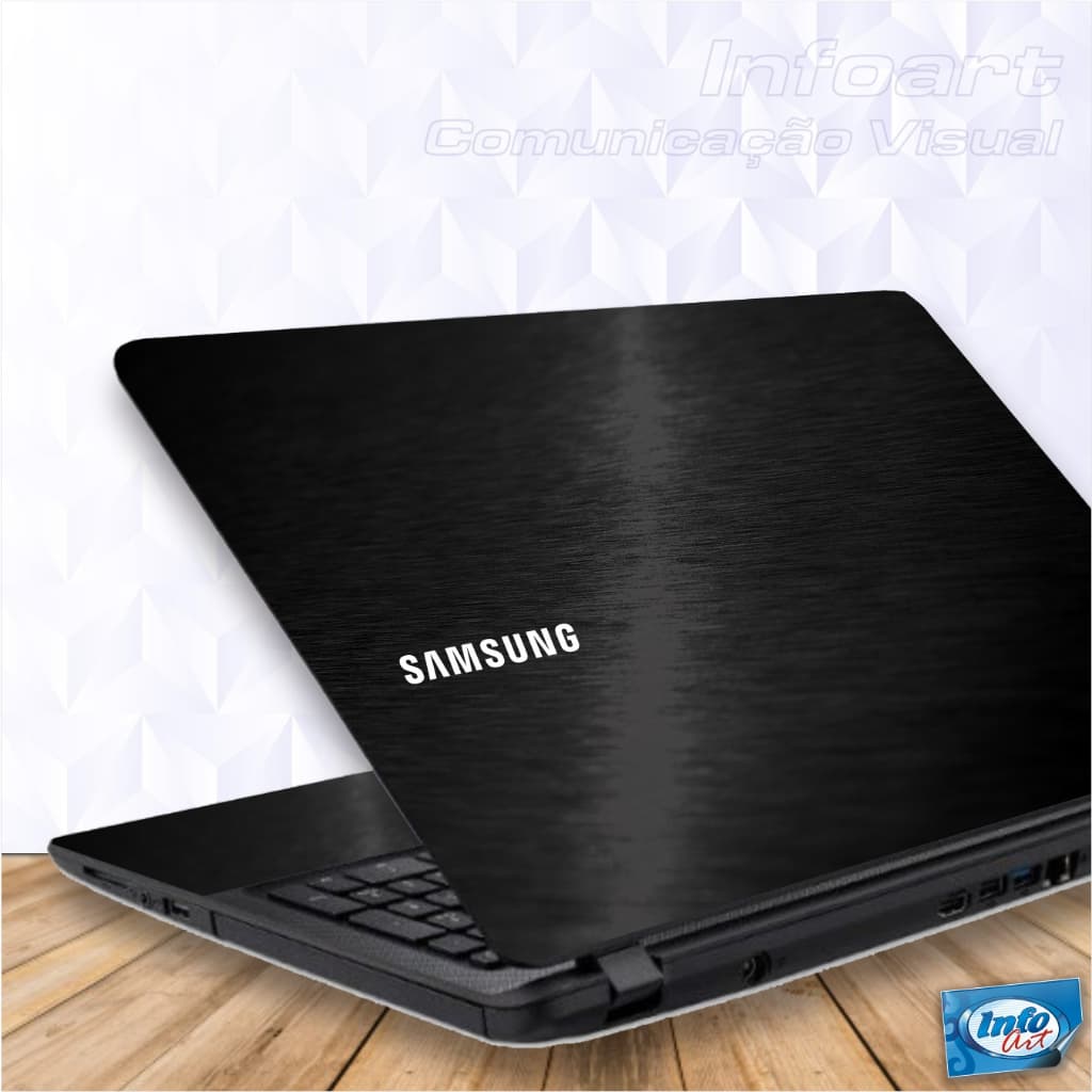 Adesivo Skin Notebook Samsung Book Np550xda - Tampa + Logo da Samsung em Recorte
