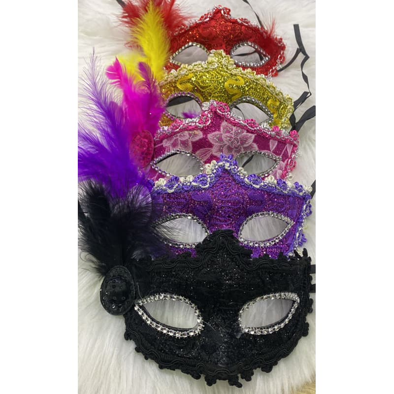 Acessório Máscara para carnaval/ baile de mascaras pena leve bloquinho folia festas fantasia