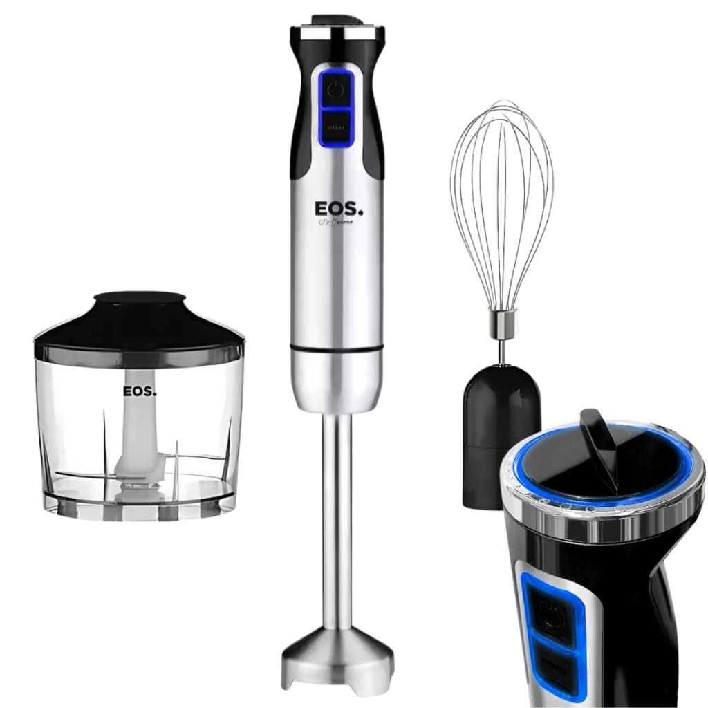 Mixer 3 Em 1 Processador Turbo 850w Inox Eos Mais Potente Brasil 1 Ano Garantia