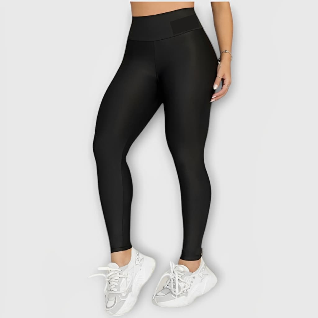 Calça Legging Suplex Feminina Cintura Alta Para Academia Preta