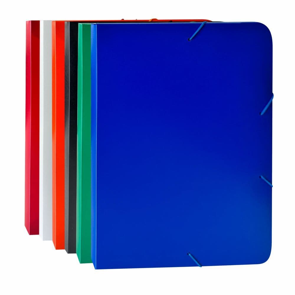 Kit C/ 4 Pastas Aba Elástico, A4, Dorso 2cm, Retrô, A20R, Plascony