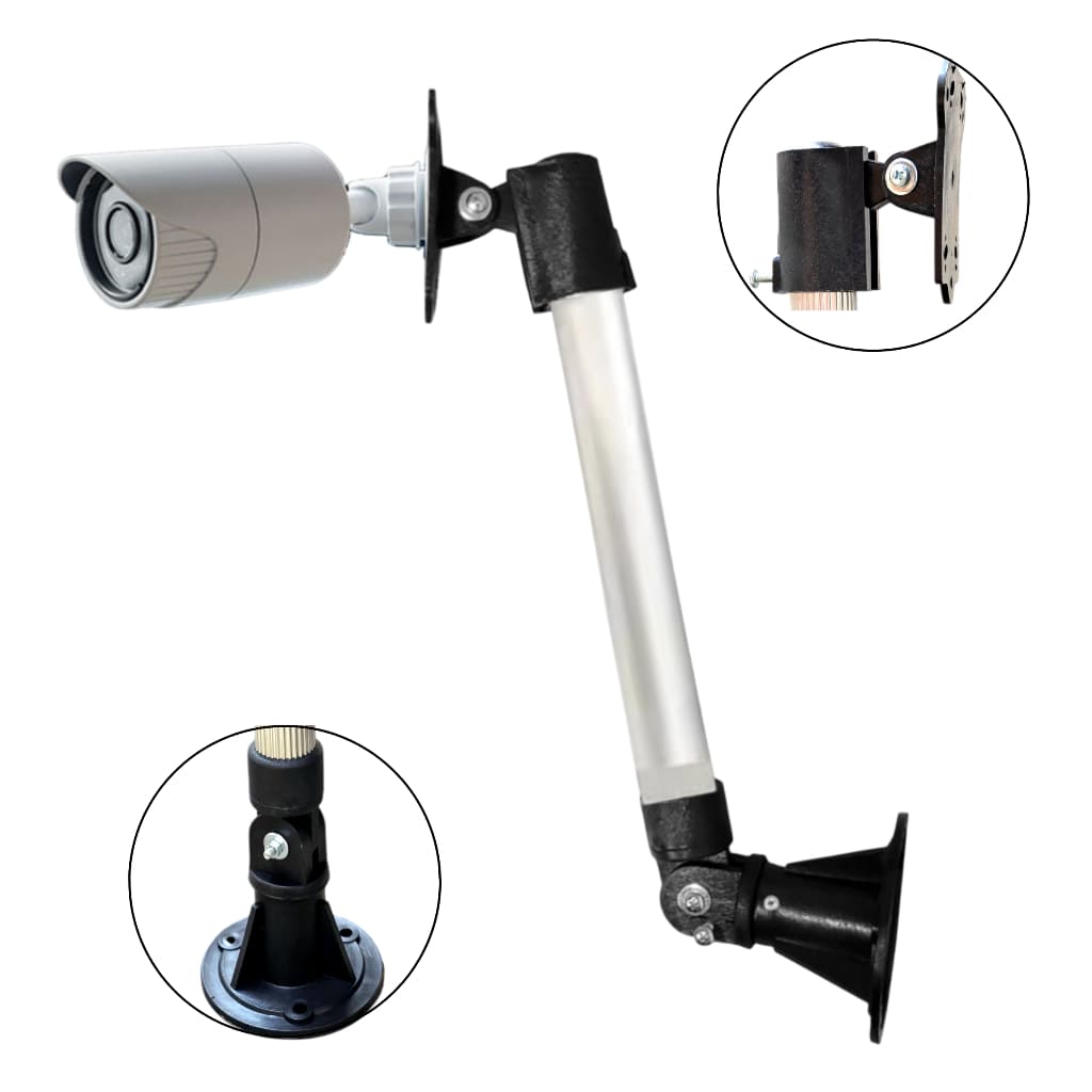 Suporte Prolongador  Câmera De Segurança Cftv Articulado 40cm em Alumínio