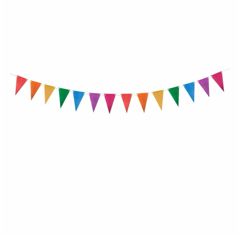 Faixa Decorativa Estilo Flâmula - Bandeirinhas Coloridas - Festa Junina, Julina, Arraiá e São João