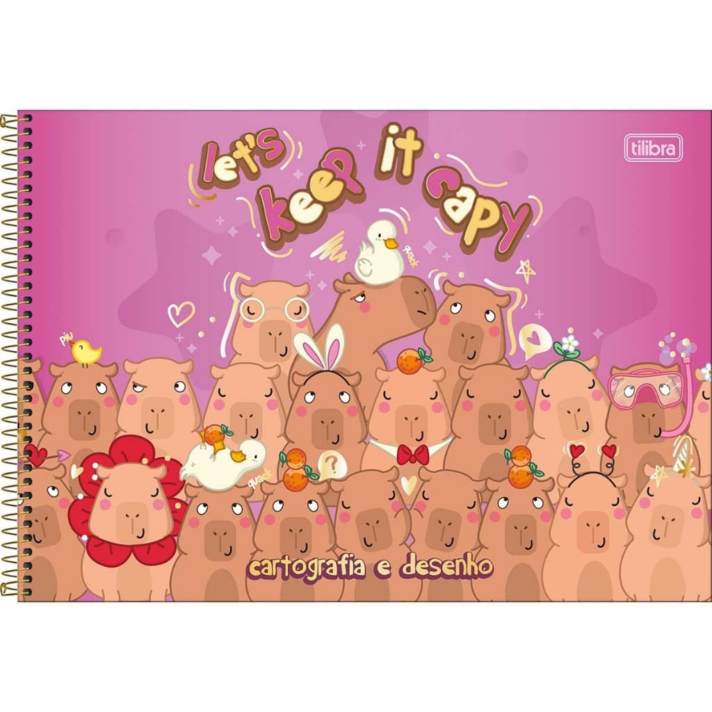 Caderno de desenho e cartografia Capivara