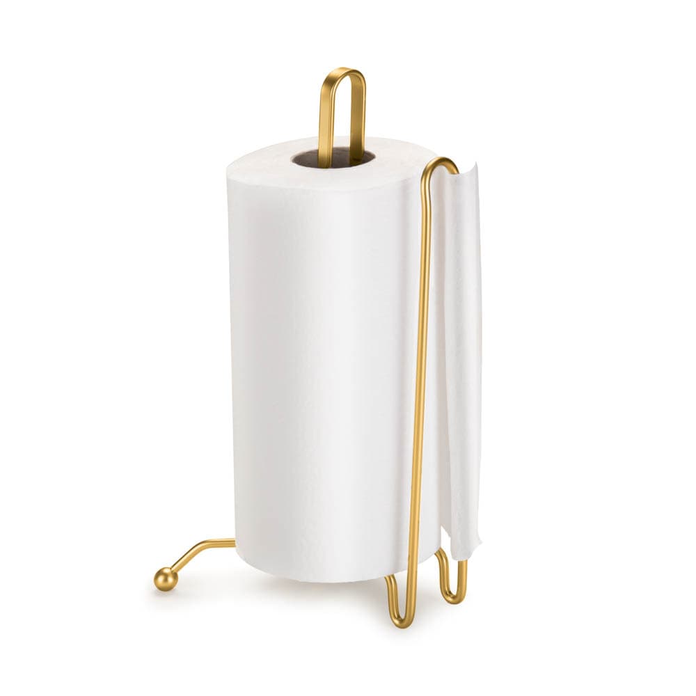 Porta Rolo de Papel Toalha Vertical – Organize Sua Cozinha com Estilo Dourado