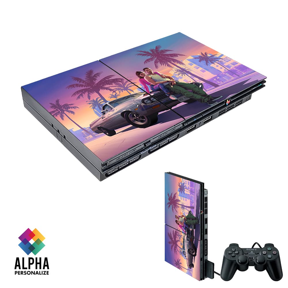 Skin Adesiva Ps2 GTA VI 6 Playstation 2 Proteção