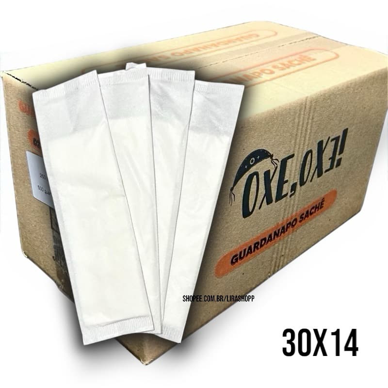 Guardanapo De Papel Sachê Embalado 30x14 250 500 e 1000 Unidades