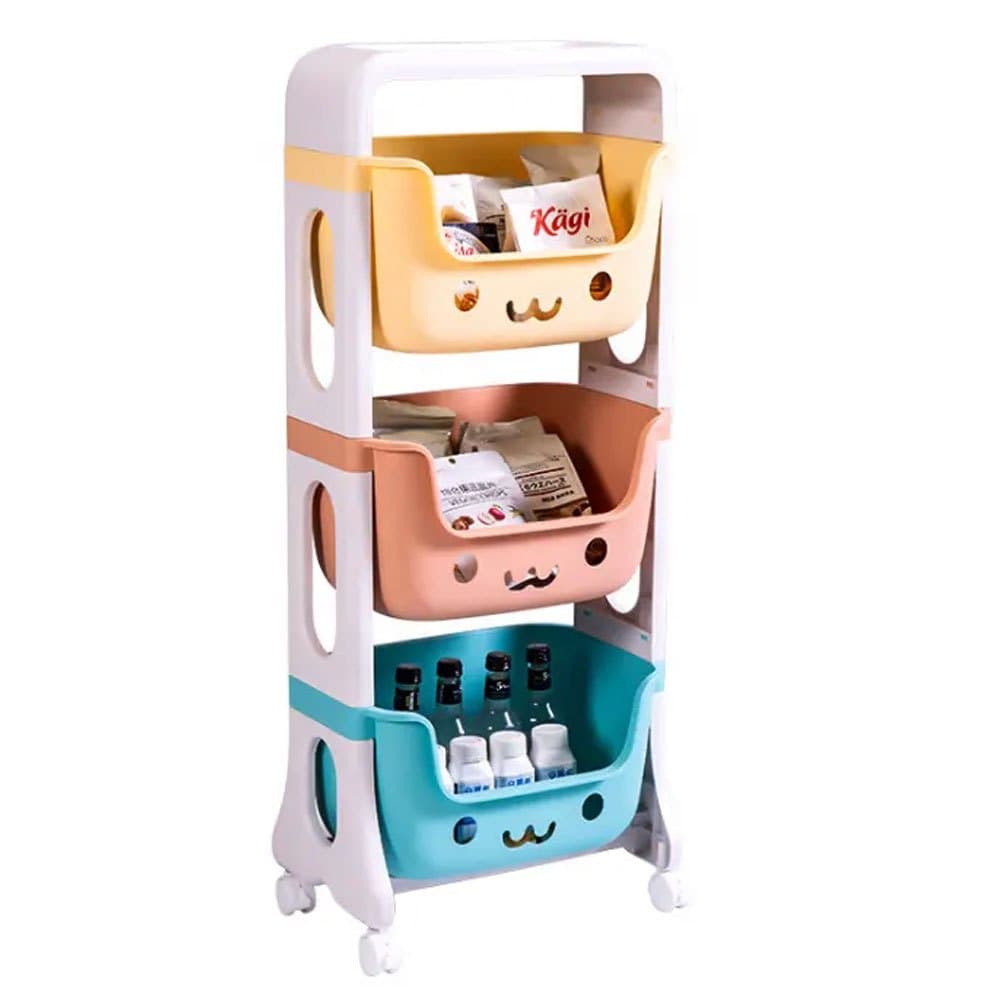 Organizador Infantil Brinquedos Multiuso C/ 3 Prateleiras