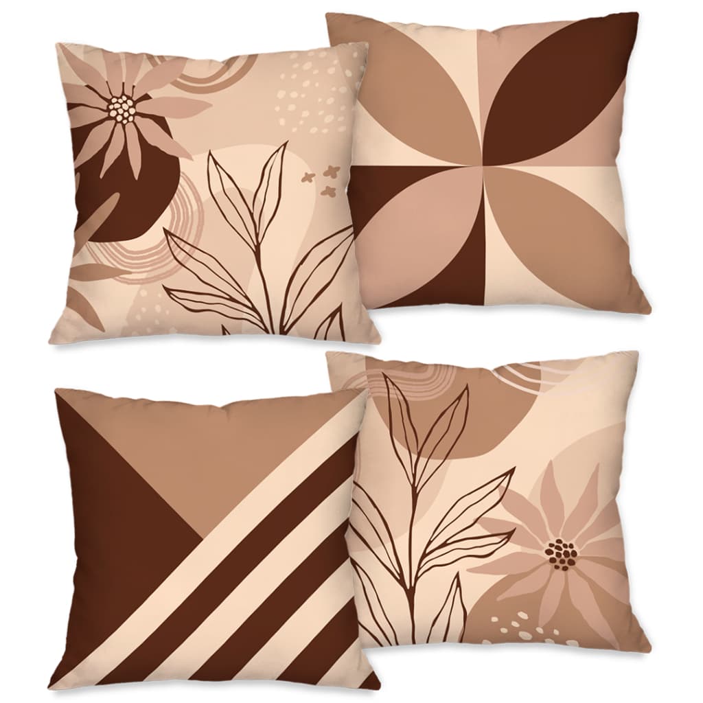 Kit com 4 Capas para Almofada Decorativas 45X45cm Casa-Sofá