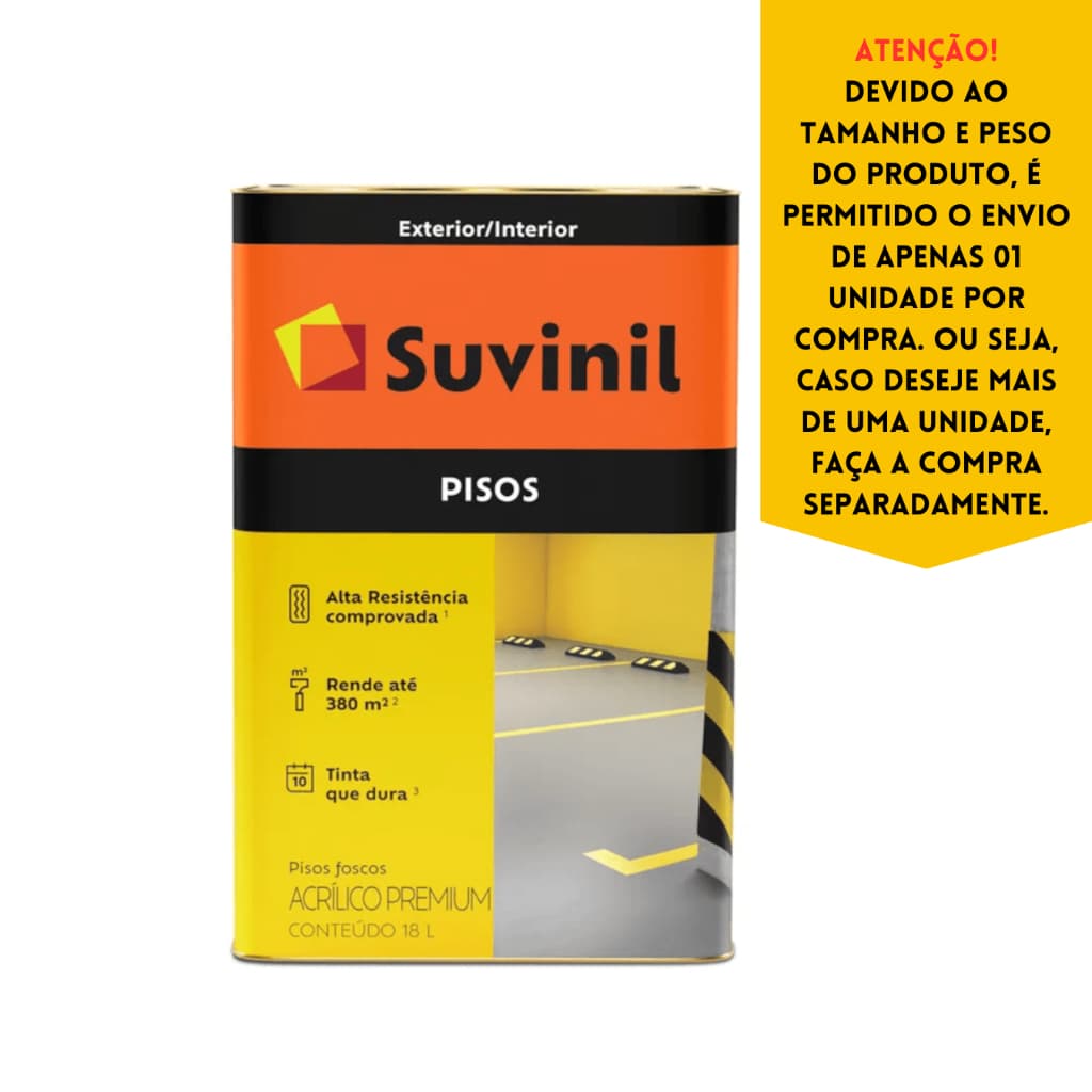 Tinta Acrílica Para Pisos Fosca Suvinil  Escolha A Cor 18L