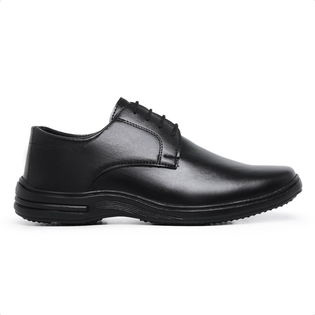 Sapato Social Linha Confort de Amarrar Preto