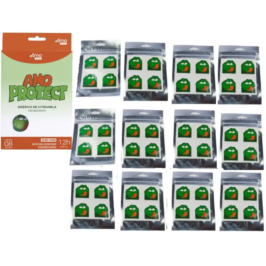 Repelente Adesivo citronela Natural Infantil bebê Sai Mosquito amo protect proteção contra mosquitos insetos