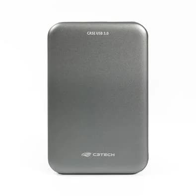 Case para HD Externo 2,5 C3Tech, SATA, USB 3.0, Cinza - CH-350CB