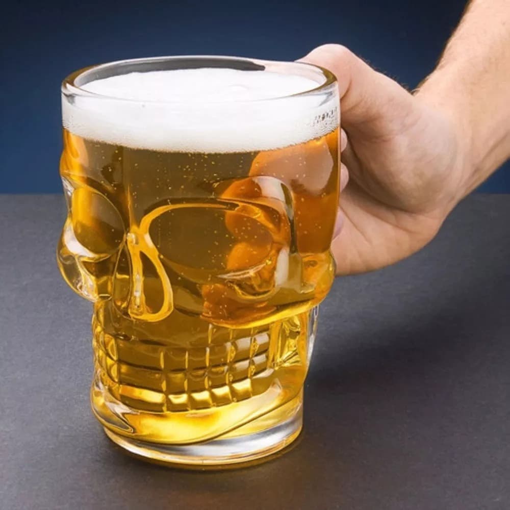 Caneca Caveira Rock Para Chopp Cerveja refrigerante 460ml