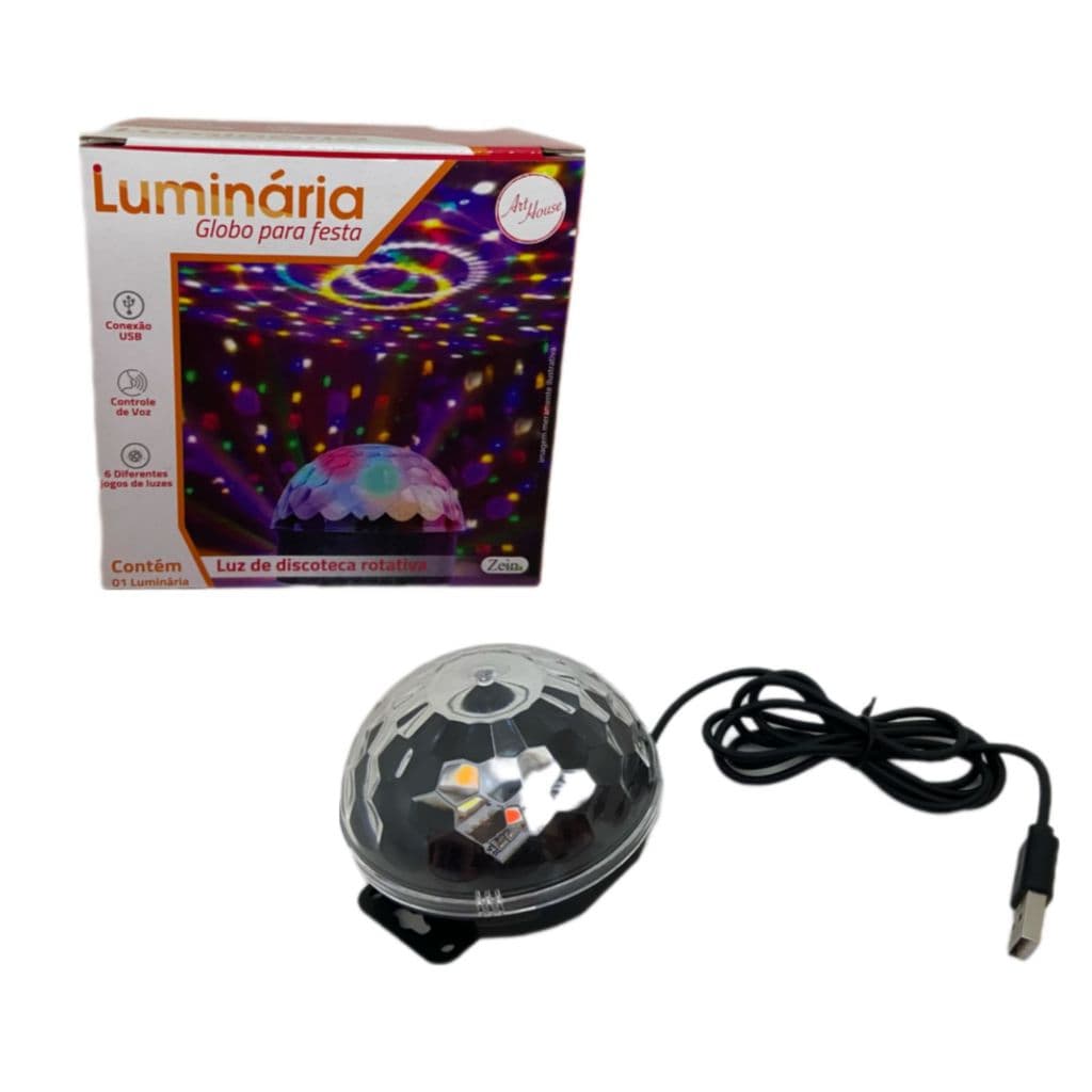 Luminária Globo para festa USB