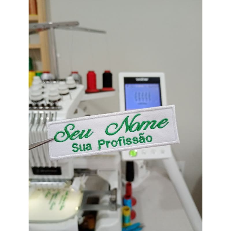 Patch termo colante seu nome e sobrenome e a sua profissão - Bordados para seu jaleco.