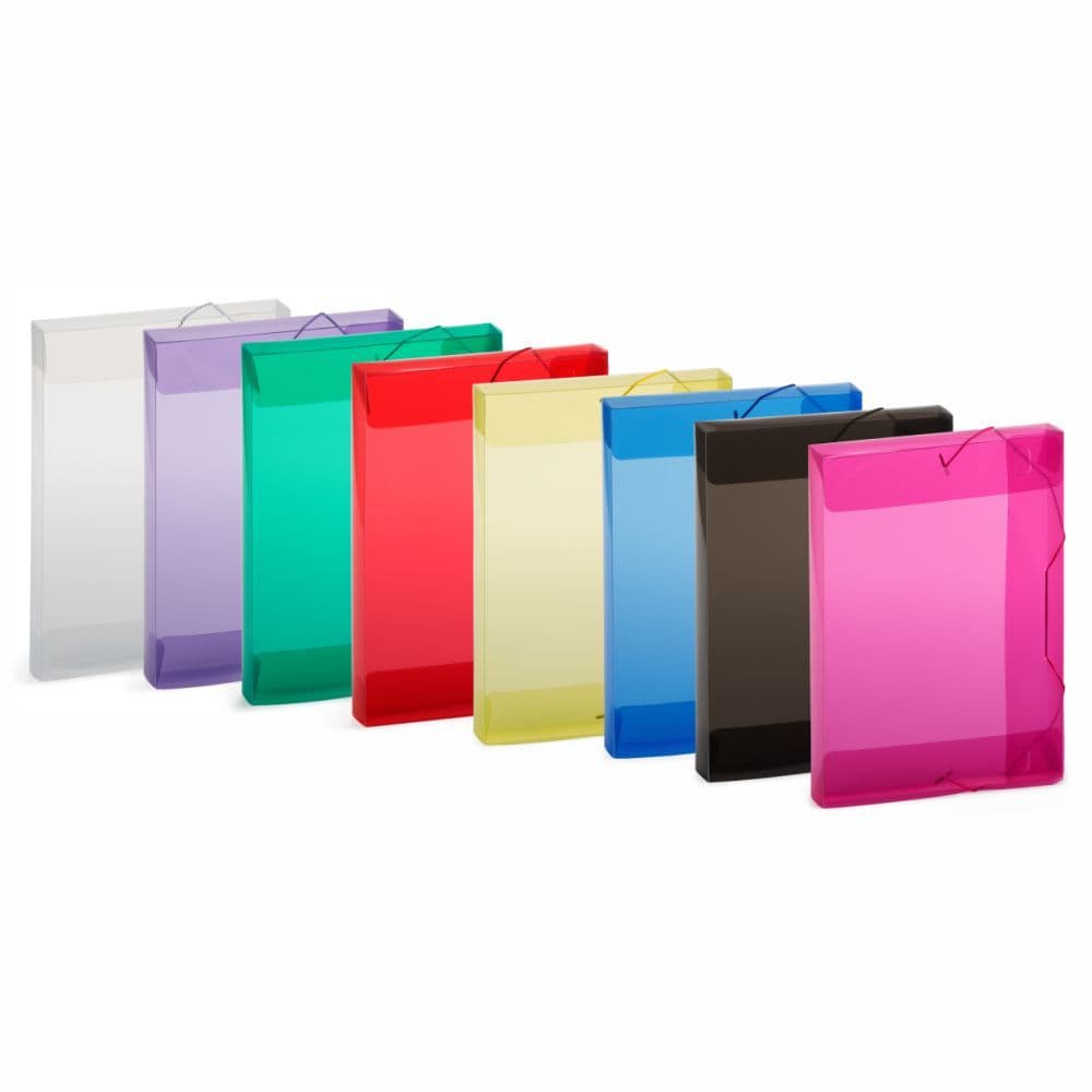 Kit C/ 10 Pastas Aba Elástico, Ofício, Dorso 4cm, Basic, A40B, Plascony