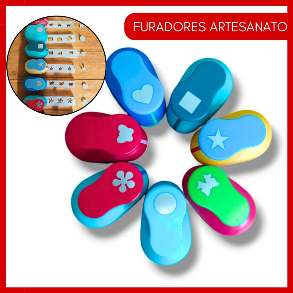 Furador d Papel EVA Cartolina Scrapbook Laço Coração Estrela