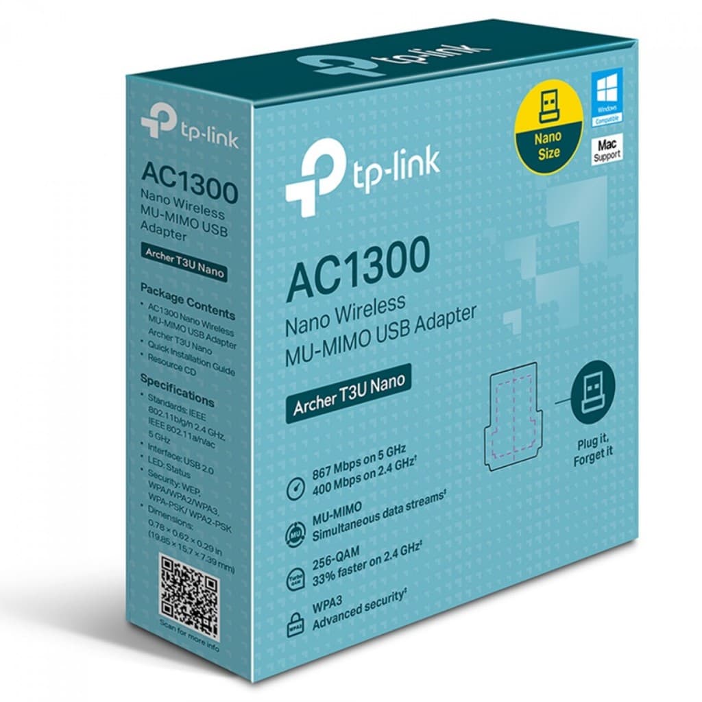 Adaptador wi-fi Usb Tp-link Archer T3U Nano AC1300 - 5Ghz