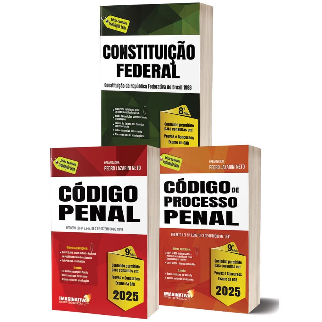 Constituição Federal + Código Penal + Processo Penal 2025