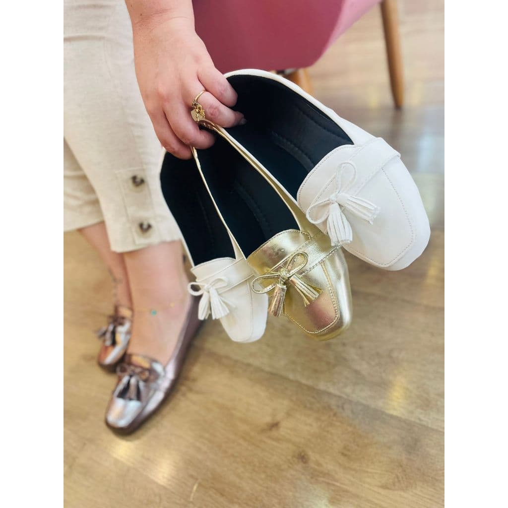 MOCASSIM LUXO LAÇO SINO CORES VARIADAS