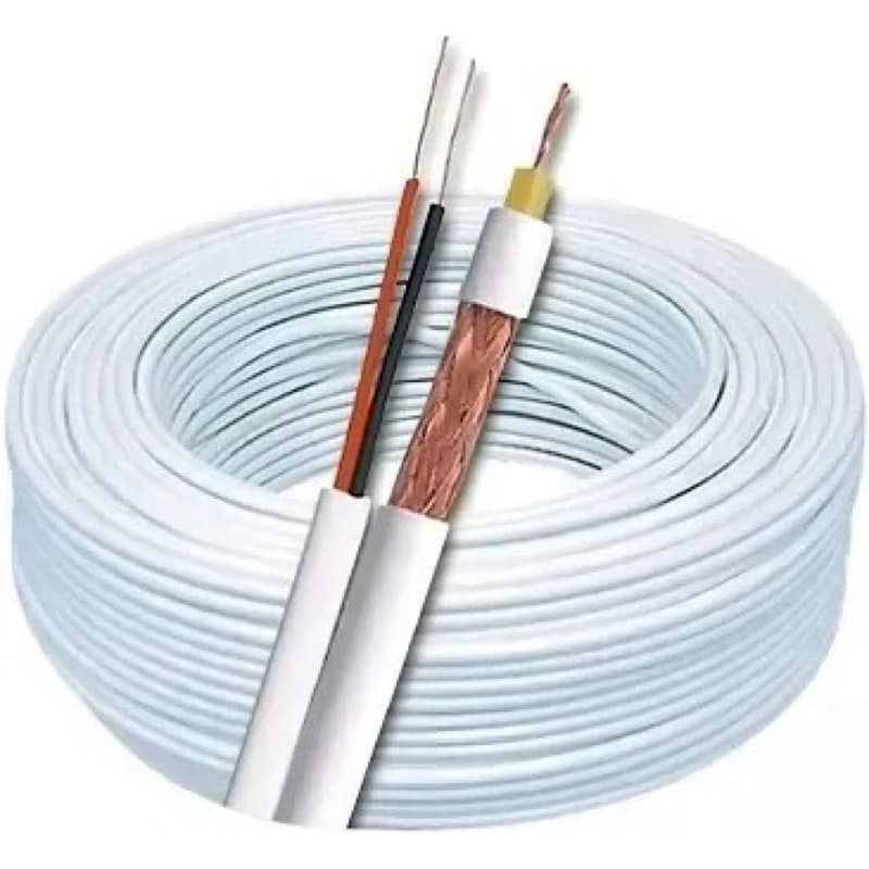 Cabo Coaxial + Bipolar Para Instalações De Câmeras CFTV Condutti 10m a 80m