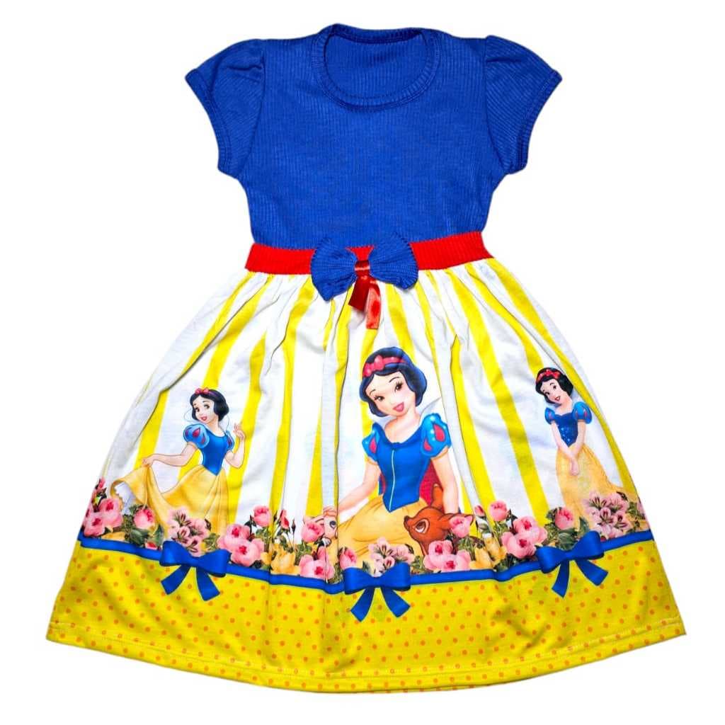 Vestido Festa Casual Manga Curta Infantil menina B D N