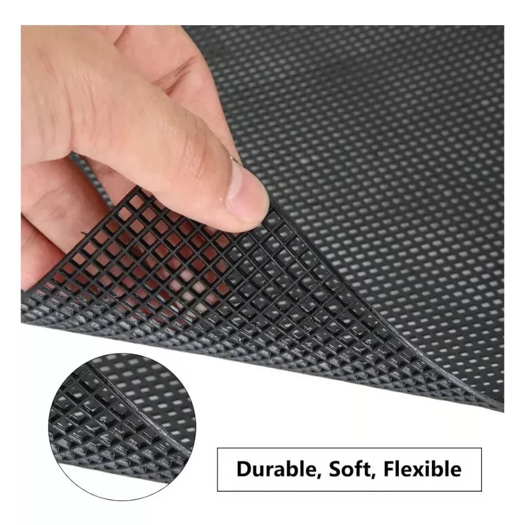 Tela Preta Estrutura Para Bolsa de Crochê - Malha Chenille Para Artesanatos - 42 X 60 CM