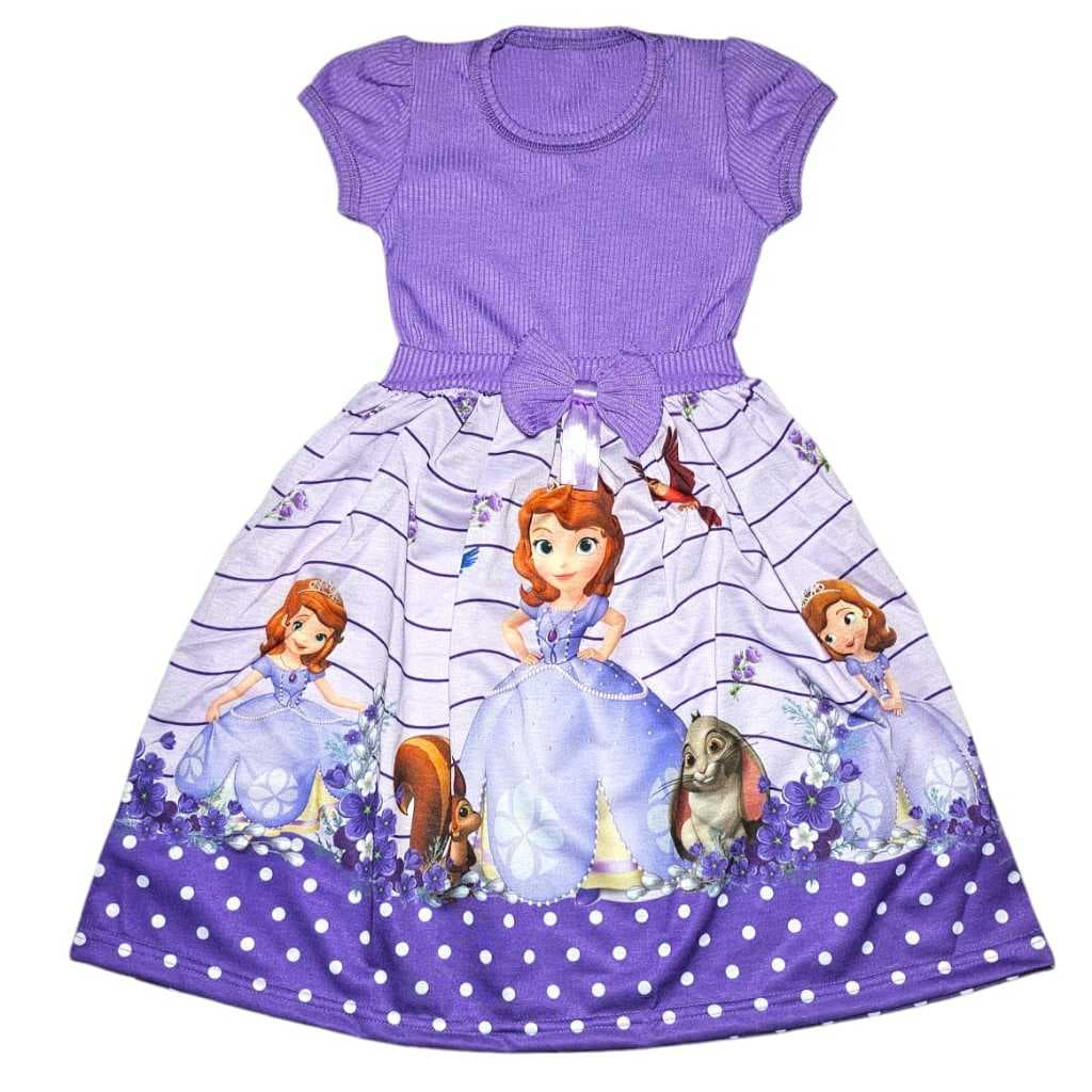 Vestido Festa Casual Manga Curta Infantil menina So