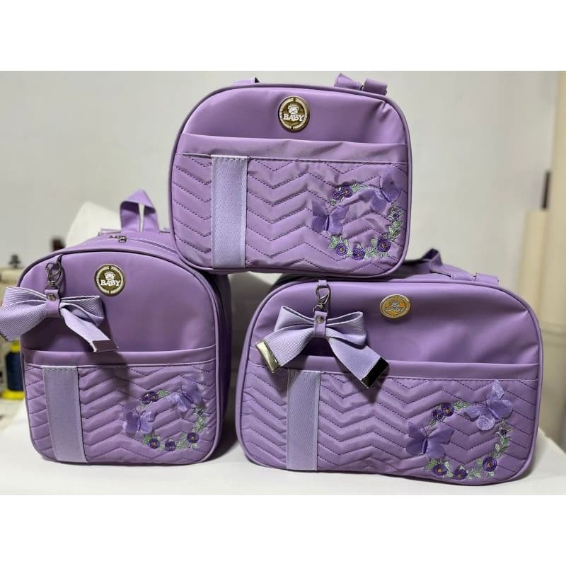 Kit de Bolsa Maternidade Borboleta 3 Peças