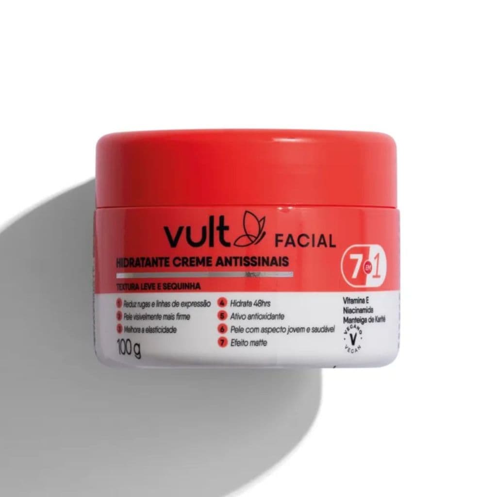 Creme Hidratante Facial Antissinais 7 Em 1 Vult 100g