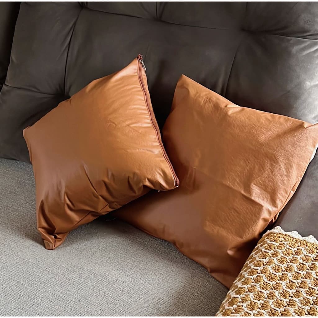 Capa de Almofada Couro Courino Ipermeável Vários Tamanhos Área Externa