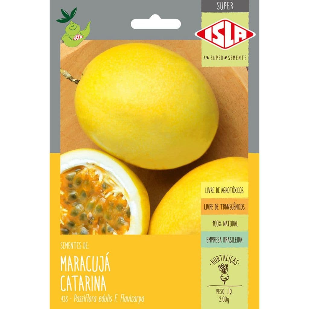 40 Sementes Maracujá Redondo Amarelo - Maracujá Azedo - MARACUJÁ CATARINA